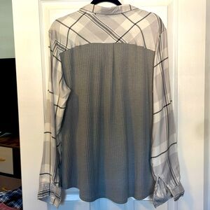 Maurices button up blouse with waffle back.